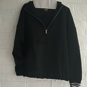 Avia Black Half-Zip Pullover Hoodie - Ladies L (12/14)